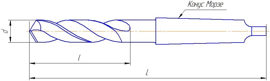 Сверла спиральные с  коническим хвостовиком ГОСТ 10903-77 