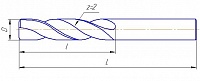 Зенкеры с цилиндрическим хвостовиком для обработки деталей из легких сплавов ГОСТ 21579-76 