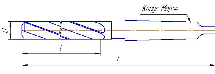 Зенкеры с коническим хвостовиком для обработки деталей из легких сплавов ГОСТ 21581-76 