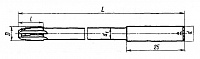 Развертки машинные цилиндрические с цилиндрическим хвостовиком ГОСТ 12267-73 