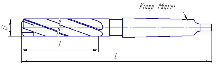 Зенкеры с коническим хвостовиком, оснащенные твердосплавными пластинами, для обработки деталей из легких сплавов ГОСТ 21583-76 